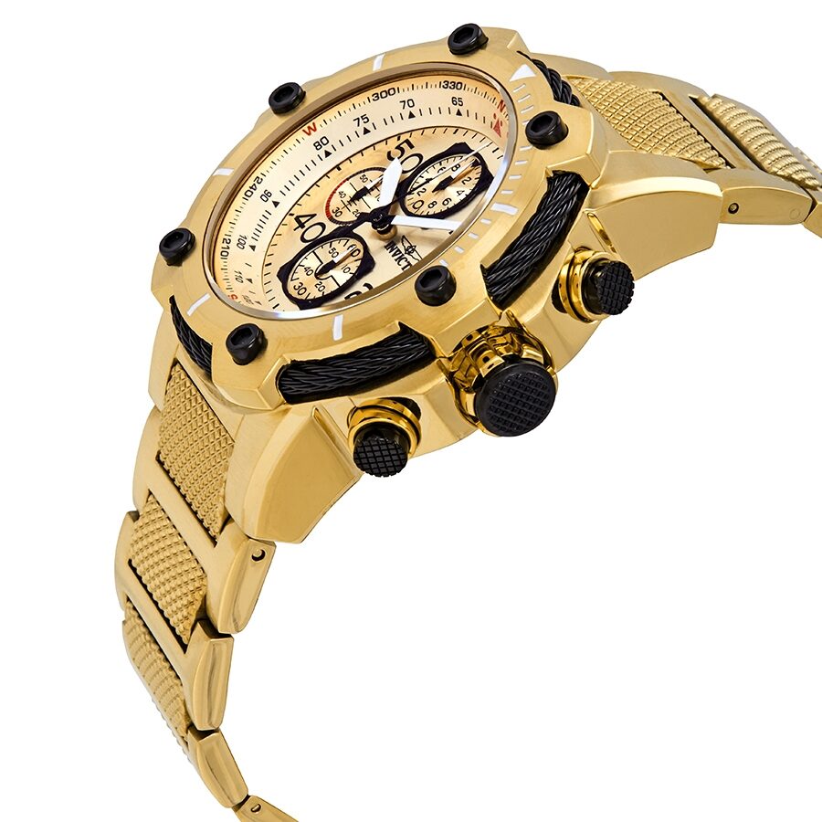 Invicta chronograph cheap bolt gold