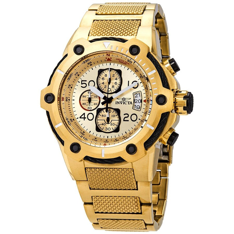 Invicta Bolt Chronograph Gold Dial Men's Watch #28026 - Watches of America