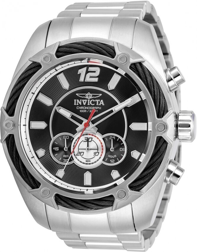 Invicta Bolt Chronograph Quartz Black Dial Men's Watch #31464 - Watches of America