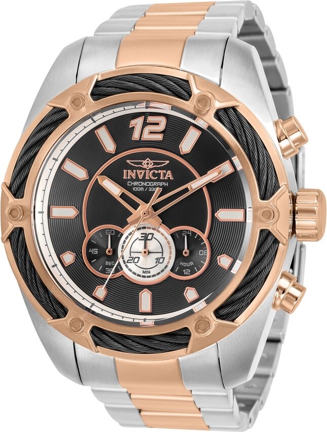 Invicta Bolt Chronograph Quartz Black Dial Men's Watch #31472 - Watches of America