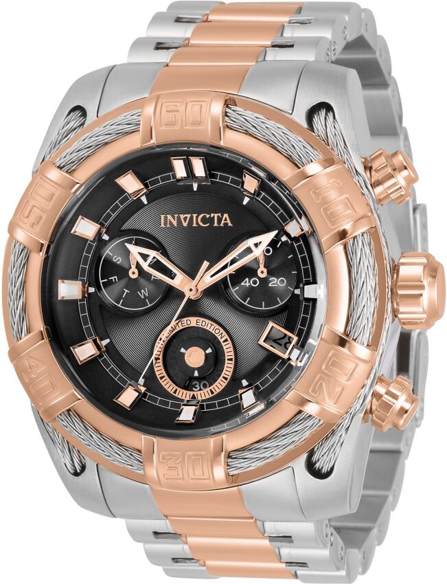 Invicta Bolt Chronograph Quartz Black Dial Men's Watch #30824 - Watches of America