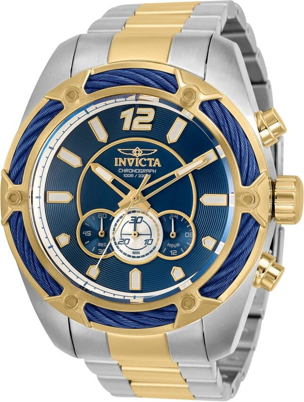 Invicta Bolt Chronograph Quartz Blue Dial Two-tone Men's Watch #31473 - Watches of America