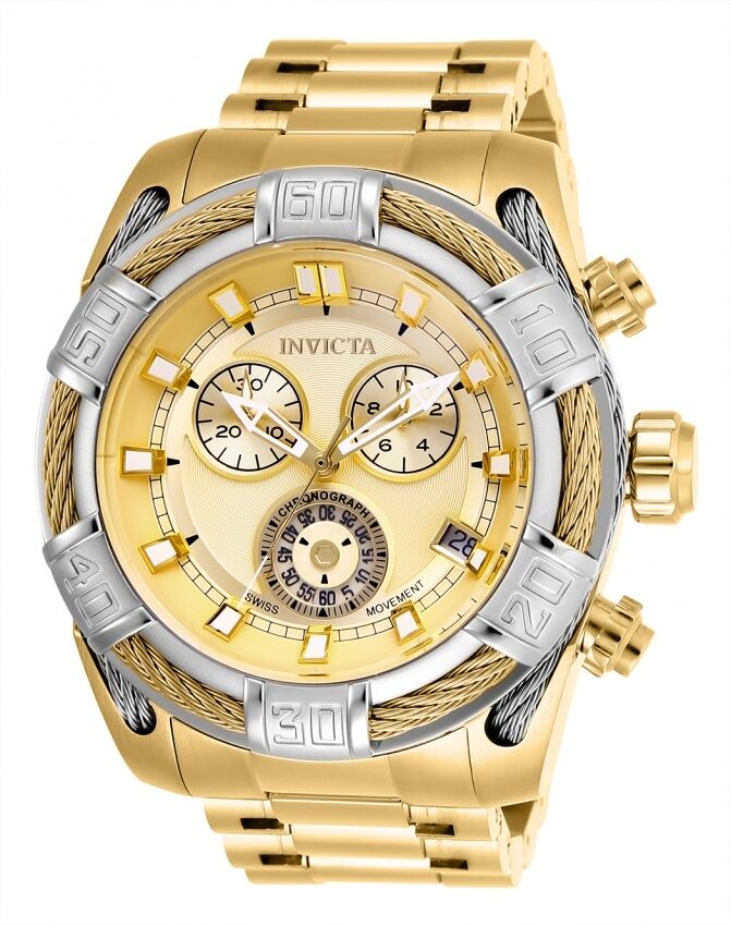 Invicta Bolt Chronograph Quartz Gold Dial Men's Watch #26992 - Watches of America