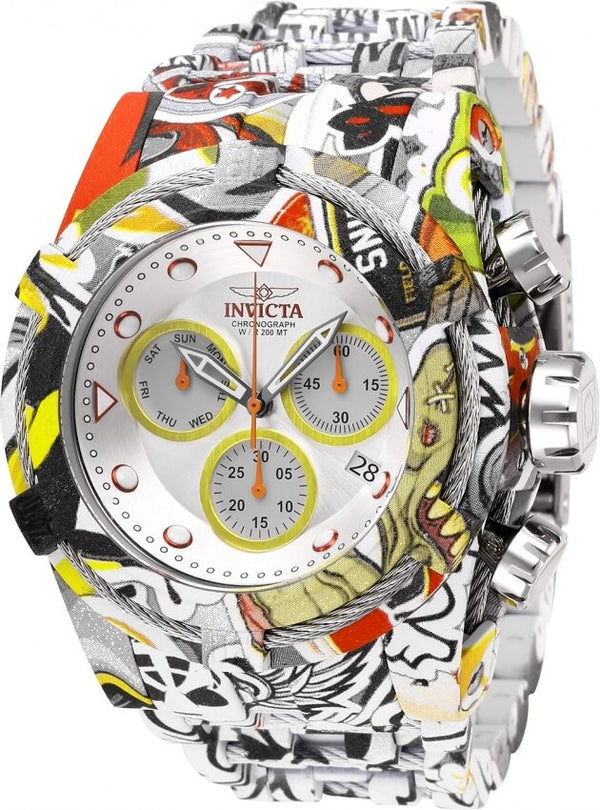 Invicta Bolt Chronograph Quartz Antique Silver Dial Men's Watch #27095 - Watches of America