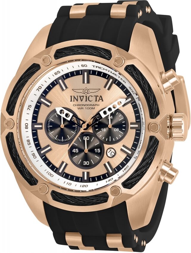 Invicta Bolt Chronograph Quartz Rose Dial Men's Watch #31066 - Watches of America