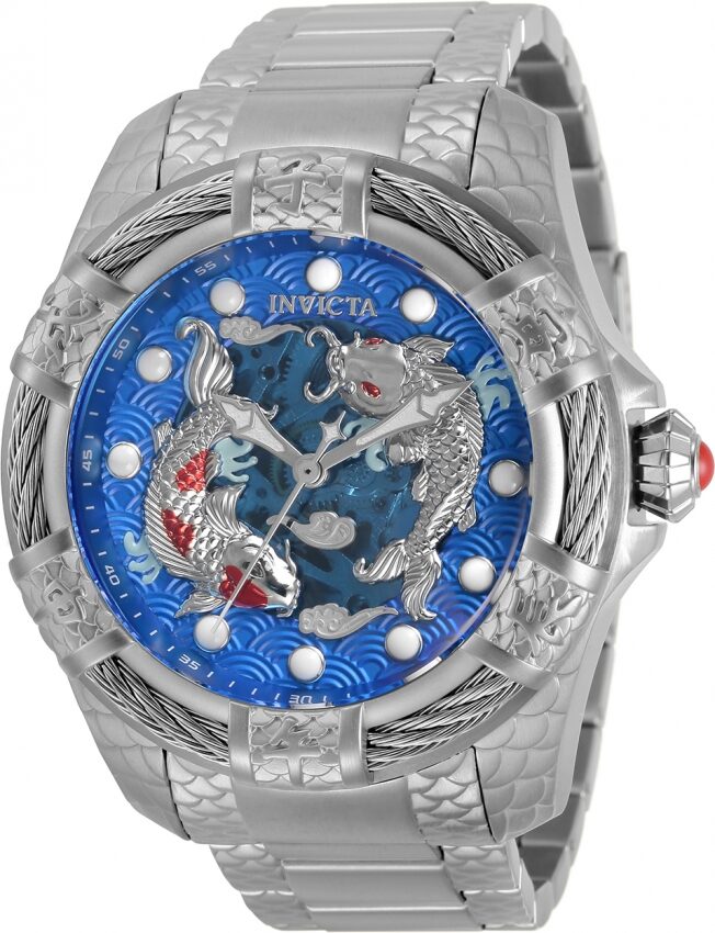 Invicta Bolt Koi Automatic Blue Skeleton Dial Men's Watch #32344 - Watches of America