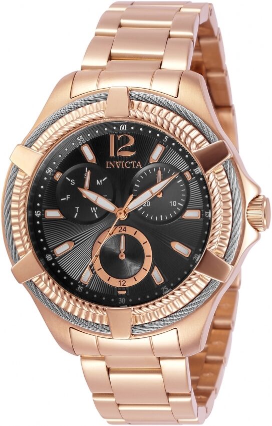 Invicta Bolt Quartz Gunmetal Dial Rose Gold-tone Ladies Watch #30897 - Watches of America