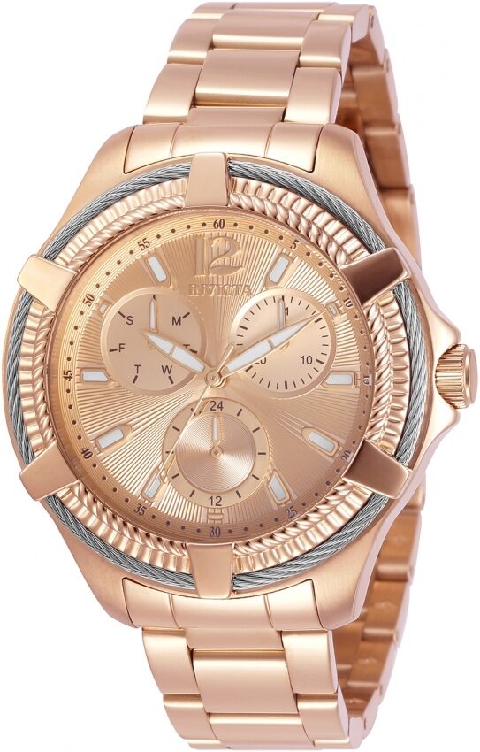 Invicta Bolt Quartz Rose Dial Rose Gold-tone Ladies Watch #30898 - Watches of America