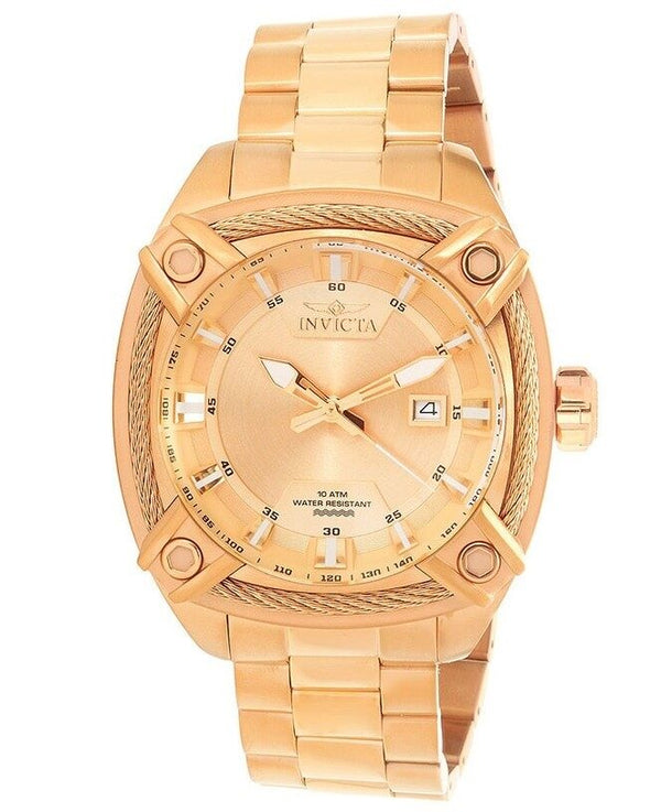 Invicta Bolt Quartz Rose Dial Rose Gold-tone Men's Watch #31386 - Watches of America