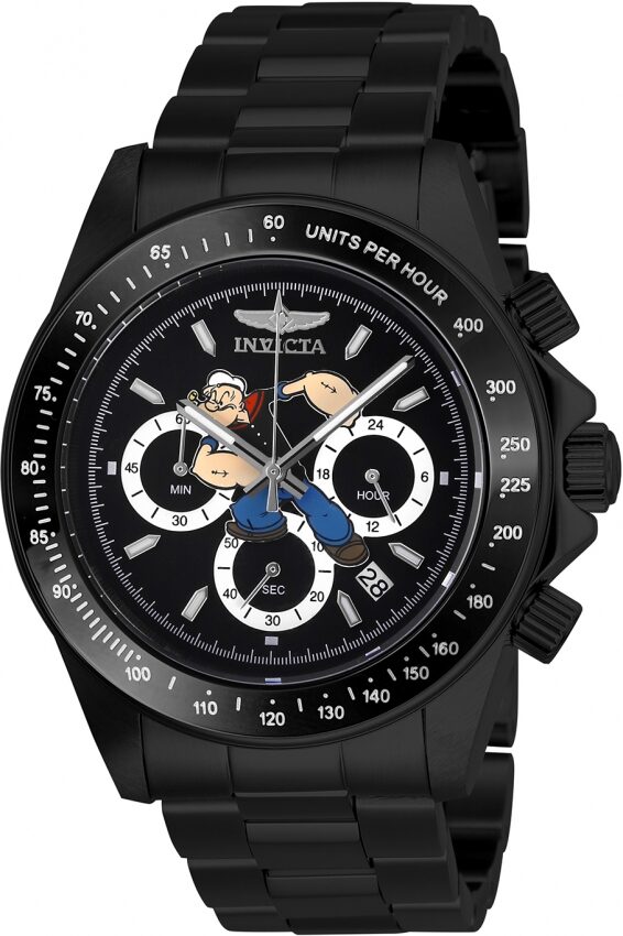 Invicta Character Collection Popeye Chronograph Black Dial Men's Watch #27413 - Watches of America