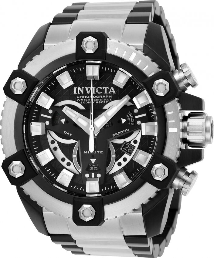 Invicta Coalition Forces Chronograph Quartz Black Dial Men's Watch #25583 - Watches of America