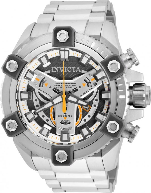 Invicta Coalition Forces Chronograph Silver and Grey Dial Stainless Steel Men's Watch #19579 - Watches of America