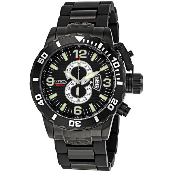 Invicta Corduba Diver Chronograph Black Dial Black PVD Stainless Steel Men's Watch #4902 - Watches of America