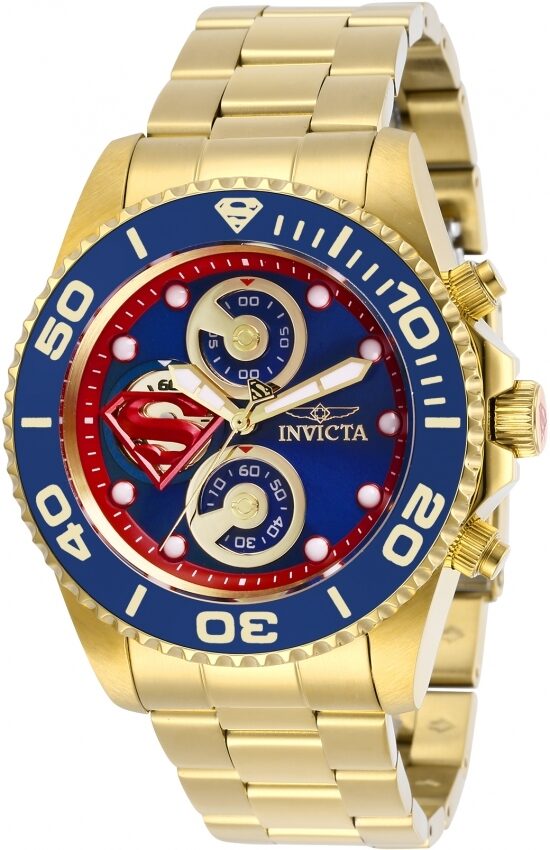 Invicta DC Comics Superman Chronograph Quartz Blue Dial Men's Watch #29064 - Watches of America