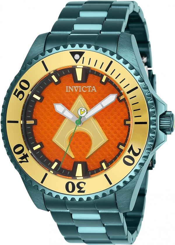 Invicta DC Comics Limited Edition Aquaman Automatic Orange Dial Men's Watch #27139 - Watches of America