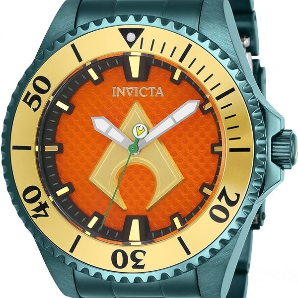 Invicta DC Comics Edicion Limitada Aquaman Automatico Naranja Dial Hombres Reloj 27139 Watches of America