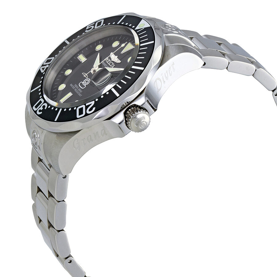 Invicta Grand Diver Black Diver Stainless Steel Men s Watch 3044 Watches of America