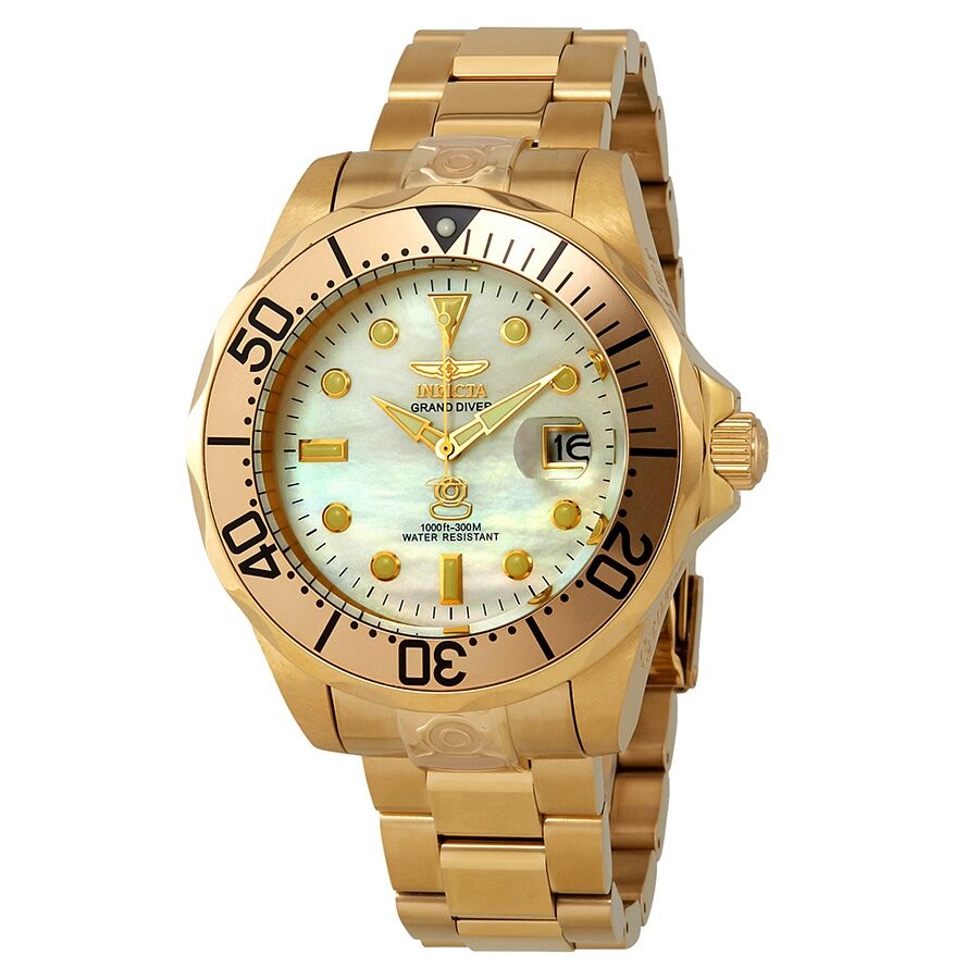 Invicta Grand Diver Automatic Mother of Pearl Dial Men s Watch 3052 Watches of America