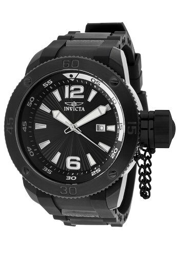 Invicta I-Force Black Dial Black Polyurethane Men's Watch #12966 - Watches of America