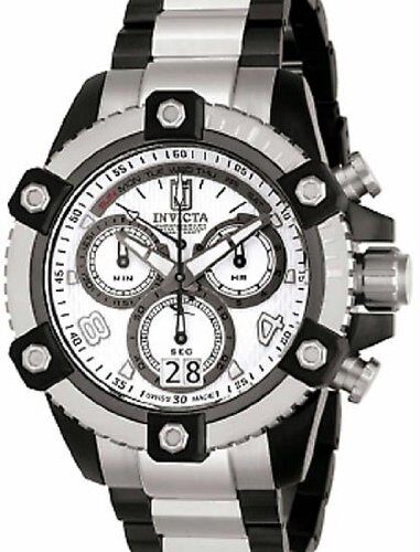 Invicta Jason Taylor Chronograph Silver Dial Two-tone Stainless Steel Men's Watch#13047 - Watches of America