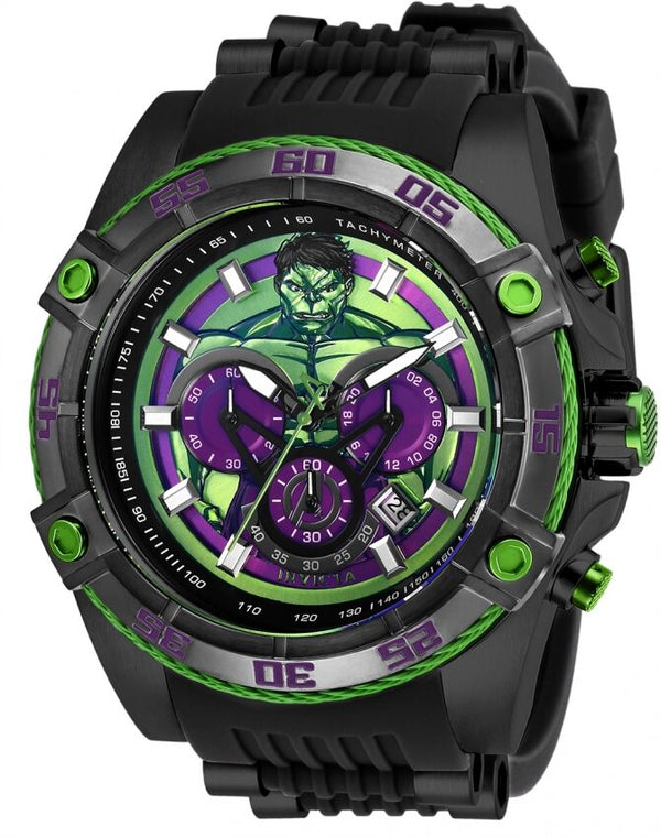 Invicta Marvel Hulk Chronograph Quartz Green Dial Men's Watch #26808 - Watches of America