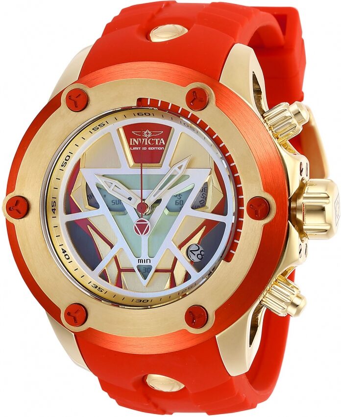 Invicta Marvel Ironman Men Chronograph Quartz Men's Watch #28421 - Watches of America