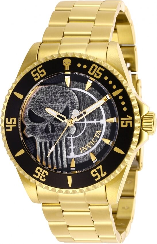 Invicta Marvel Punisher Black Dial Men's Watch #29694 - Watches of America