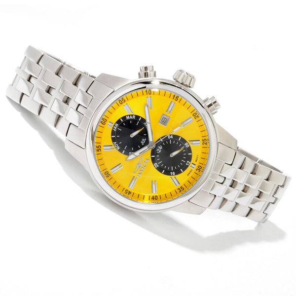 Invicta Men's Yellow Dial Quartz Chronograph Watch #0249 - Watches of America