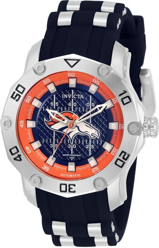 Invicta NFL Denver Broncos Automatic Blue Dial Ladies Watch #32882 - Watches of America