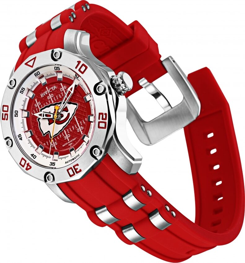 Invicta NFL Kansas City Chiefs Automatic Red Dial Ladies Watch #32888 - Watches of America #2