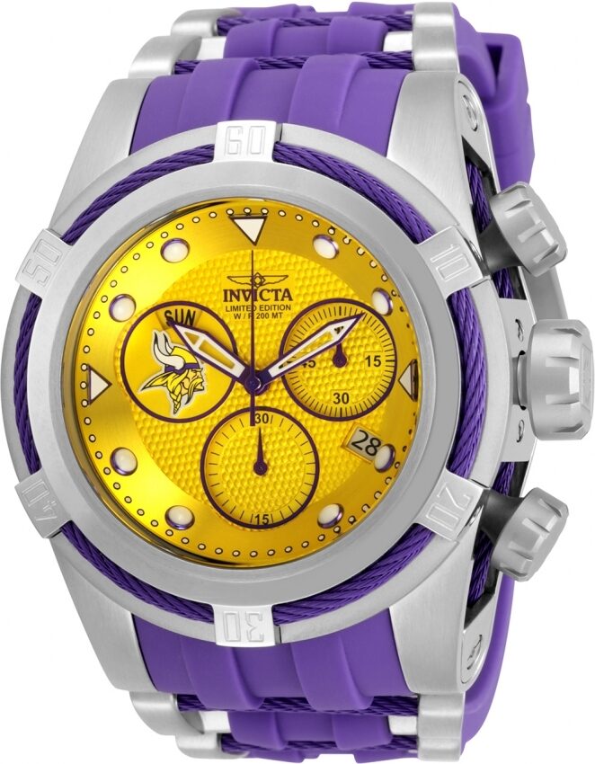 Invicta NFL Minnesota Vikings Chronograph Quartz Men's Watch #30242 - Watches of America