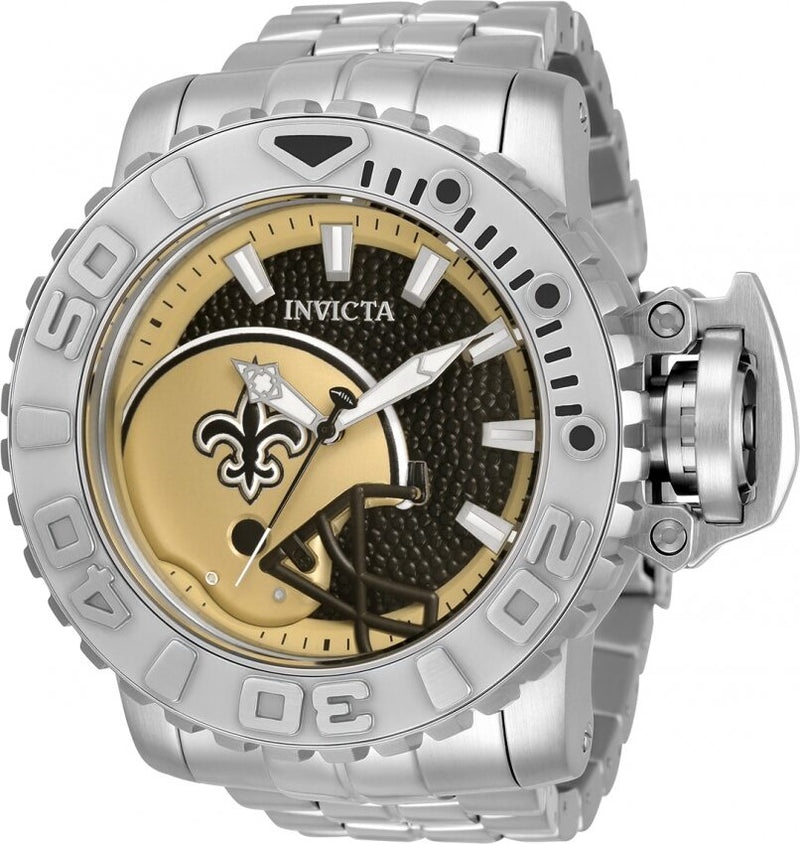 Invicta NFL  New Orleans Saints Automatic Black Dial Men's Watch #33025 - Watches of America