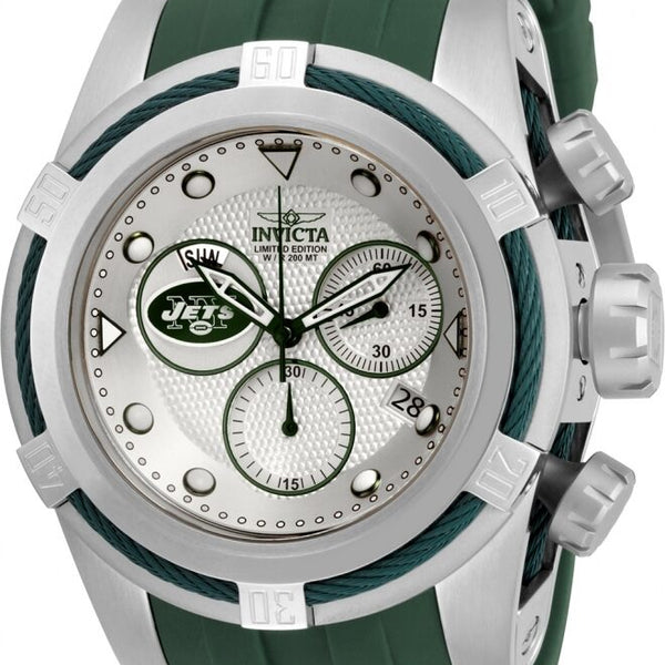 Invicta nfl men's 52mm bolt zeus quartz chronograph silicone strap watch top