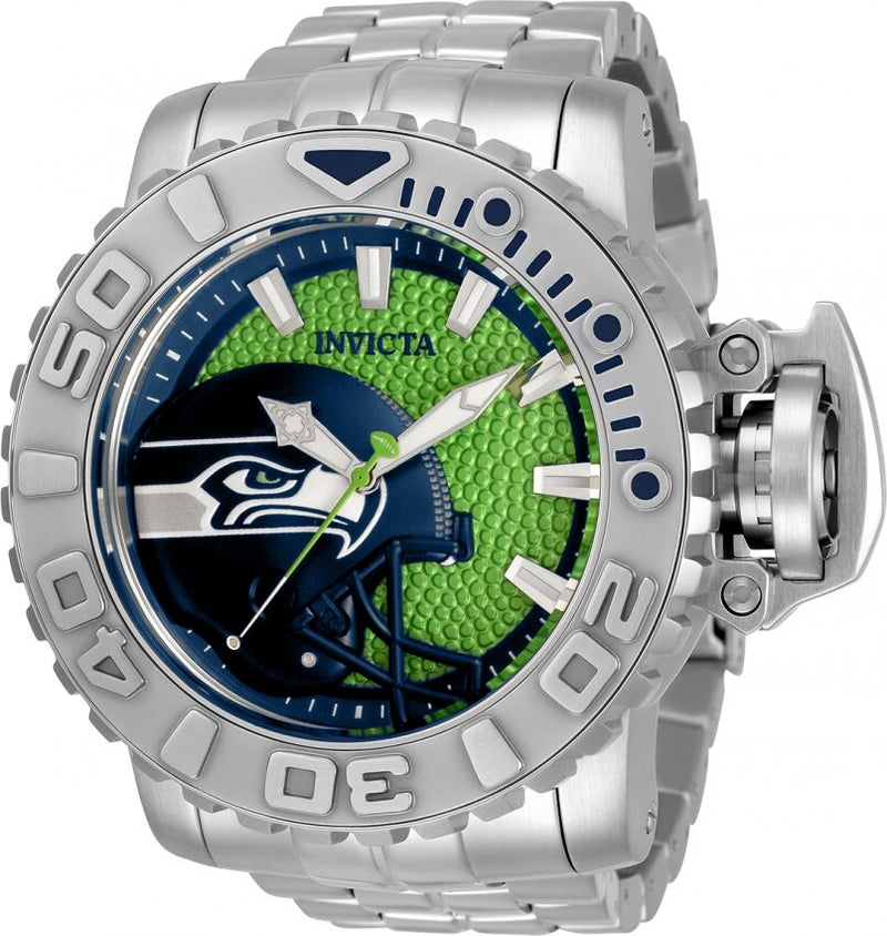 Invicta NFL Seattle Seahawks Automatic Green Dial Men's Watch #33040 - Watches of America