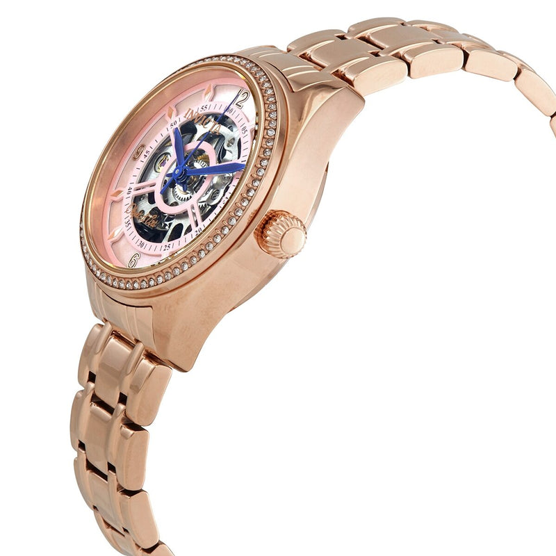 Invicta Objet D Art Automatic Crystal Rose Gold Dial Ladies Watch #26358 - Watches of America #2