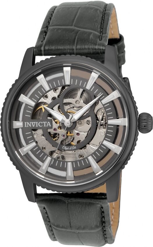 Invicta Objet D Art Automatic Grey Skeletal Dial Men's Watch #22644 - Watches of America