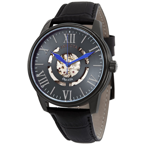 Invicta Objet D Art Automatic Gunmetal Skeleton Dial Men's Watch #22602 - Watches of America