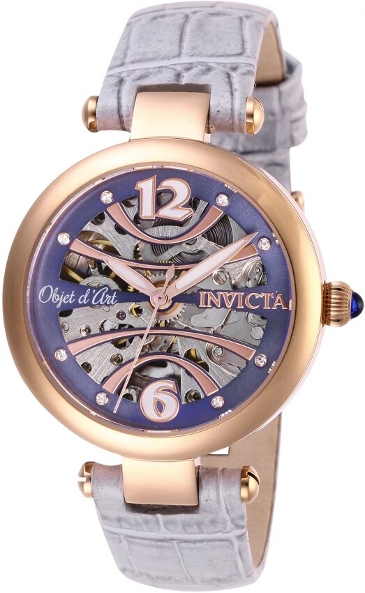 Invicta Objet D Art Automatic Purple Dial Ladies Watch #26370 - Watches of America