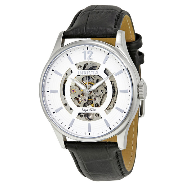 Invicta Objet D Art Automatic White Skeleton Dial Men's Watch #22594 - Watches of America