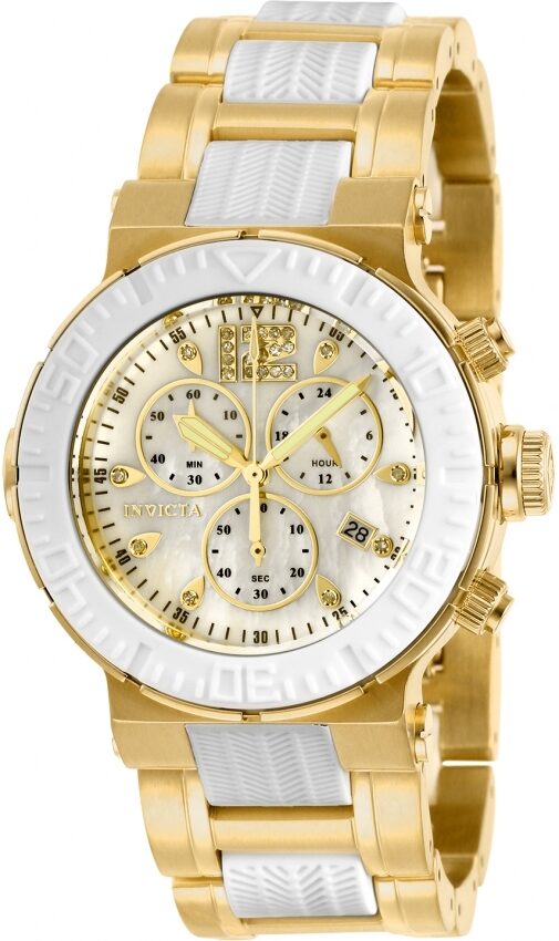 Invicta Ocean Reef Chronograph Quartz White Dial Ladies Watch #29667 - Watches of America