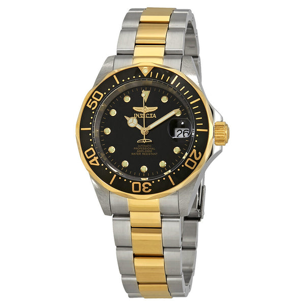 Invicta Pro Diver Automatic Black Dial Two-tone Men's Watch #17043 - Watches of America