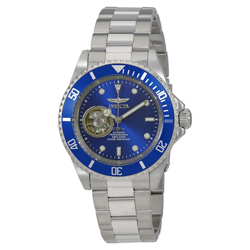 Invicta Pro Diver Automatic Blue Dial Stainless Steel Men's Watch #20434 - Watches of America