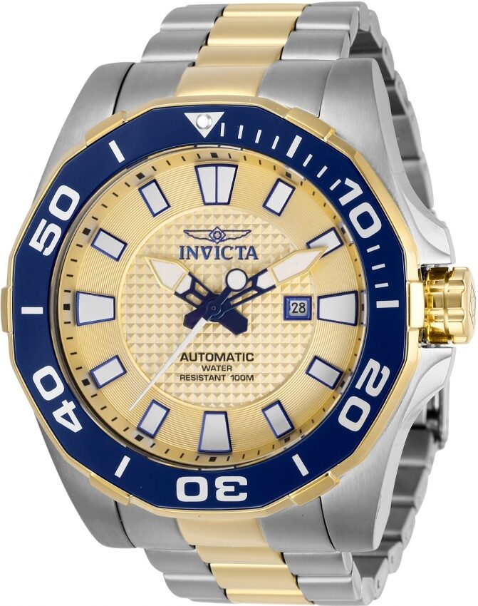 Invicta Pro Diver Automatic Gold Dial Two-tone Men's Watch #30511 - Watches of America