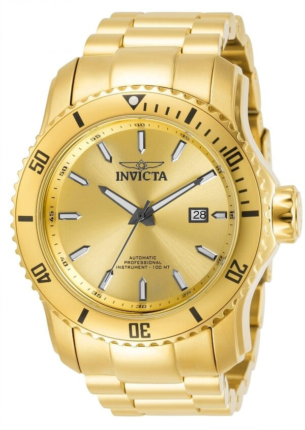 Invicta Pro Diver Automatic Gold Dial Men's Watch #30549 - Watches of America