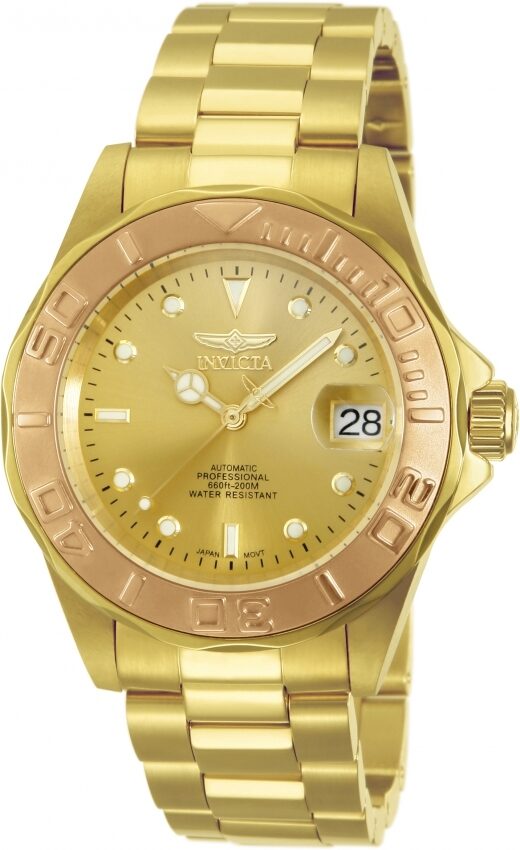 Invicta Pro Diver Automatic Gold Dial Men's Watch #13930 - Watches of America