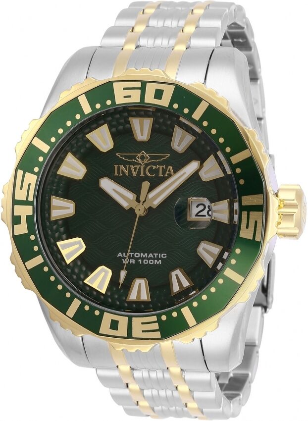 Invicta Pro Diver Automatic Green Dial Two-tone Men's Watch #30294 - Watches of America