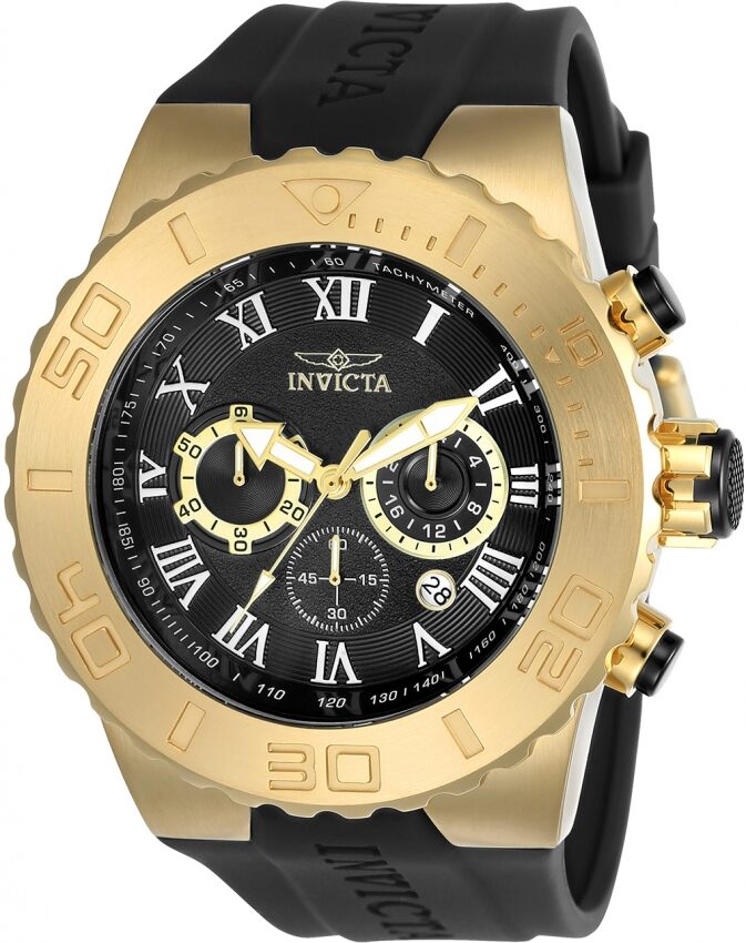 Invicta Pro Diver Black Chronograph Men's Watch #24777 - Watches of America