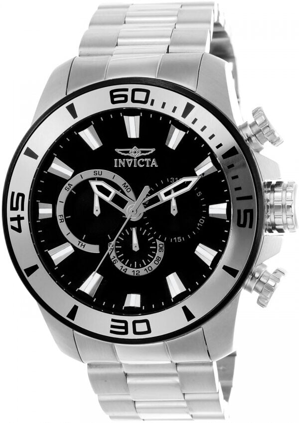 Invicta Pro Diver Black Dial Chronograph Men's Watch #22585 - Watches of America