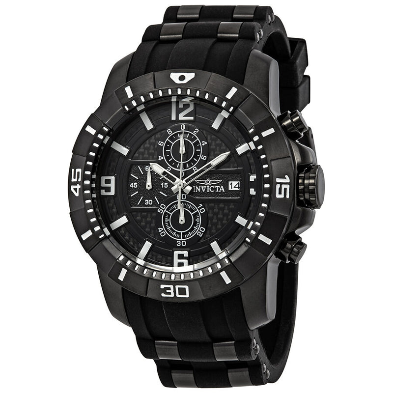Invicta Pro Diver Chronograph Quartz Black Dial Men's Watch #24967 - Watches of America