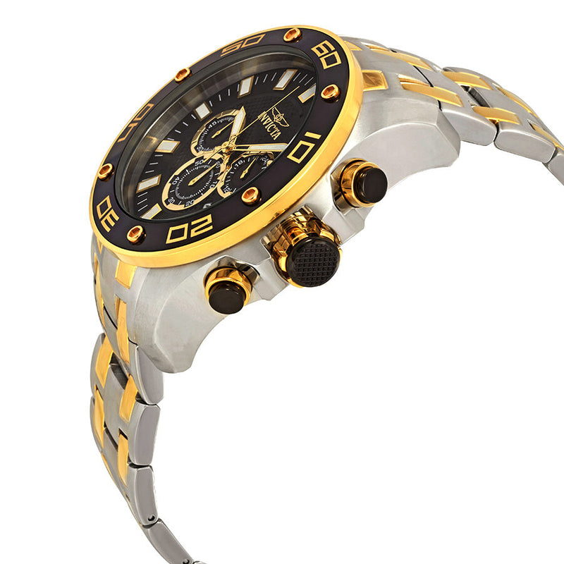 Invicta Pro Diver Chronograph Black Dial Two-Tone Men's Watch #26081 - Watches of America #2